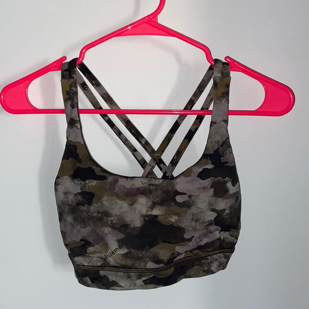 Lululemon Camo Cross Back Sports Bra